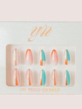 Young Nails Lunar Press-On Nails Kit | 32 Nails | Glue & Adhesive Tabs | New